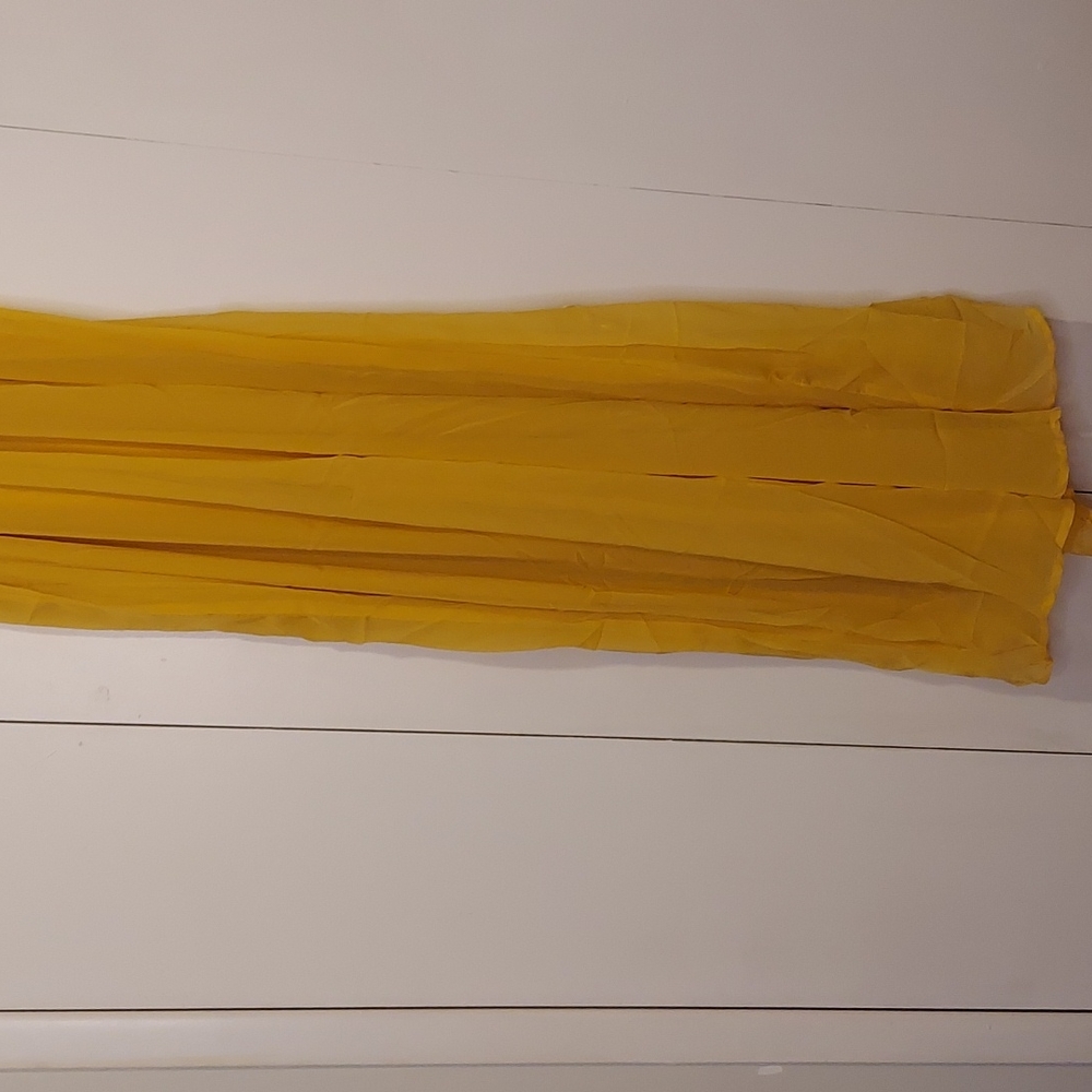 Ashley Stewart Halter Overlay Wide Leg Jumpsuit Size 14 NWT Nugget Gold - Picture 4 of 15